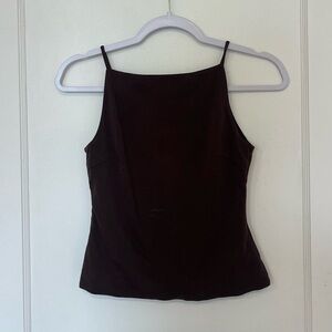Love, Bonito high neck top - Dark Brown